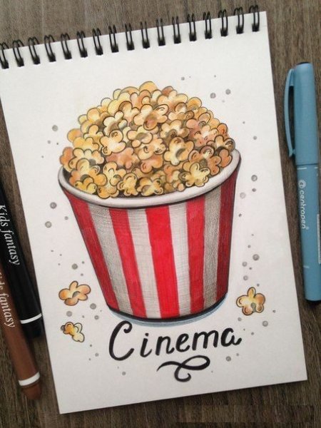 Маленькие рисунки для скетчбука еда