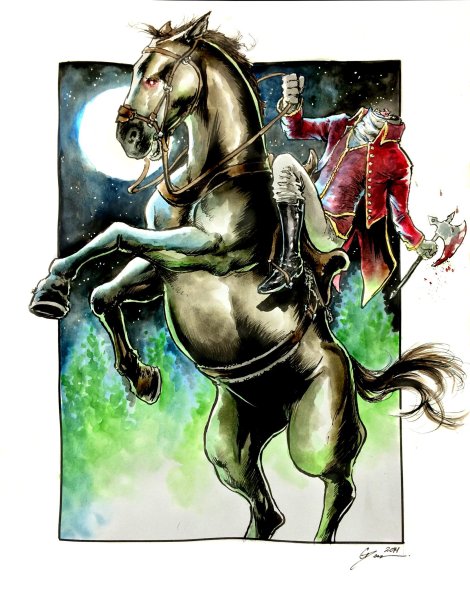 Рисунок на тему всадник без головы