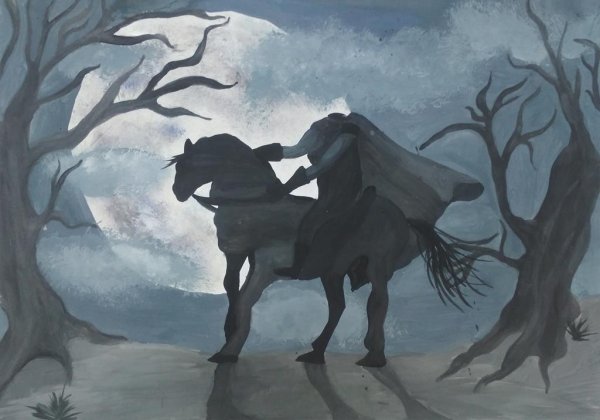 Всадник рисунок