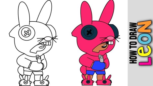 Леон карандашом из БРАВЛ старс