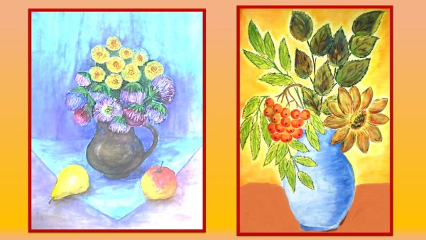 Осенний букет срисовать