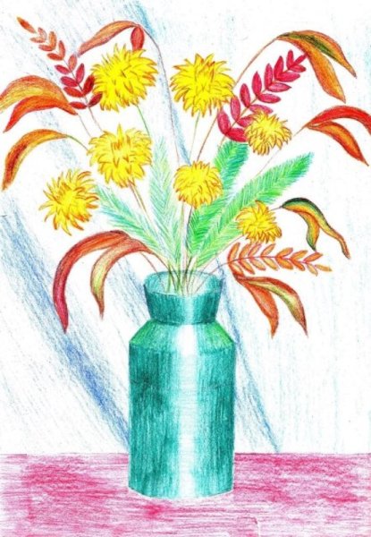 Осенний букет раскраска