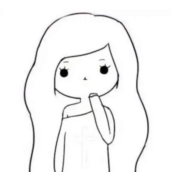 Рисунок девочки для срисовки лёгкий