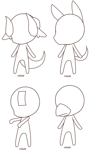 Фигуры Чиби для рисования