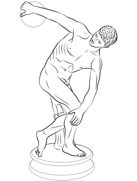 Раскраска статуя