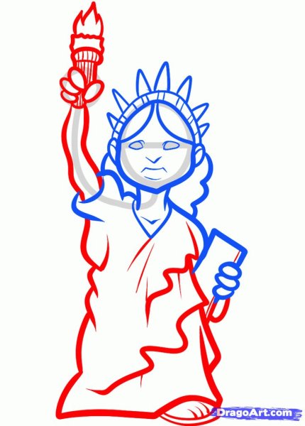 Статуя свободы Нью-Йорк раскраска