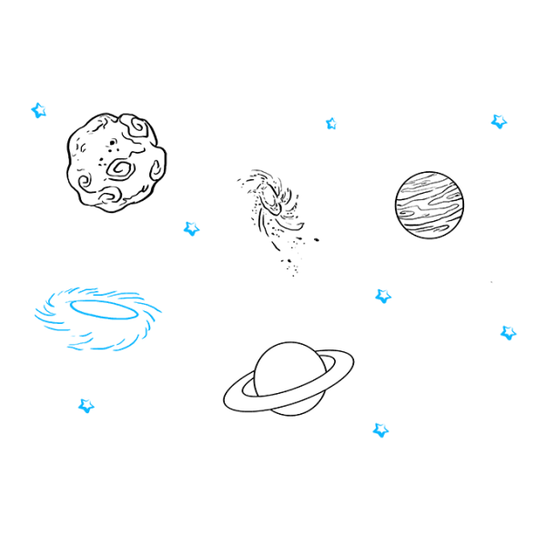 Лёгкий рисунок планет