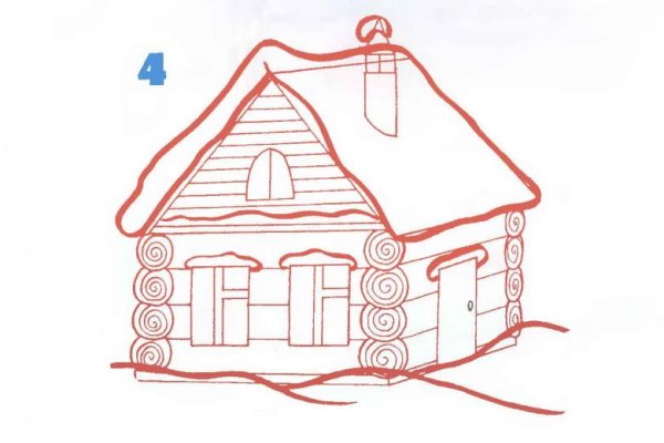 Деревянная изба раскраска