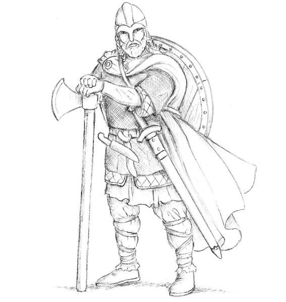 Викинг рисунок карандашом для срисовки
