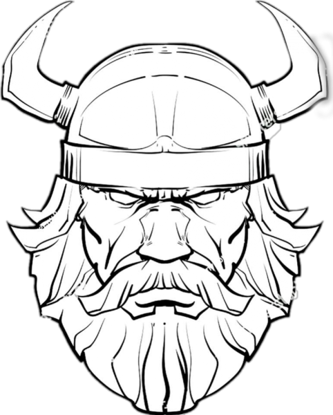 Шлем викинга контур