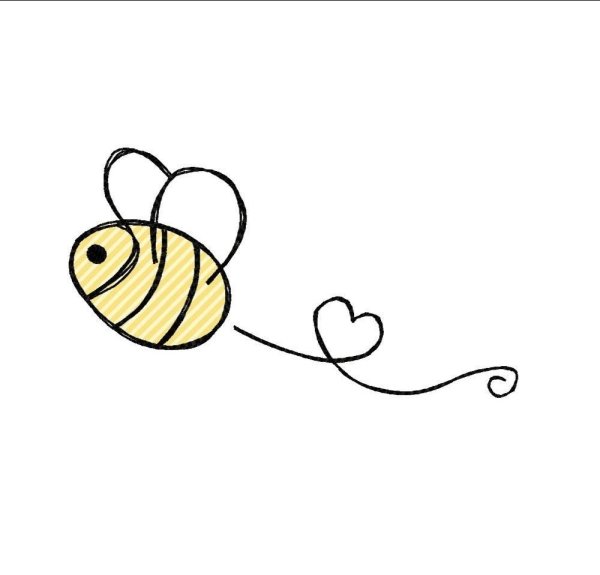 Рисунок пчелки для детей карандашом срисовать