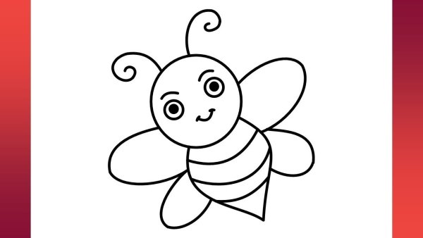 Пчела карандашом для детей