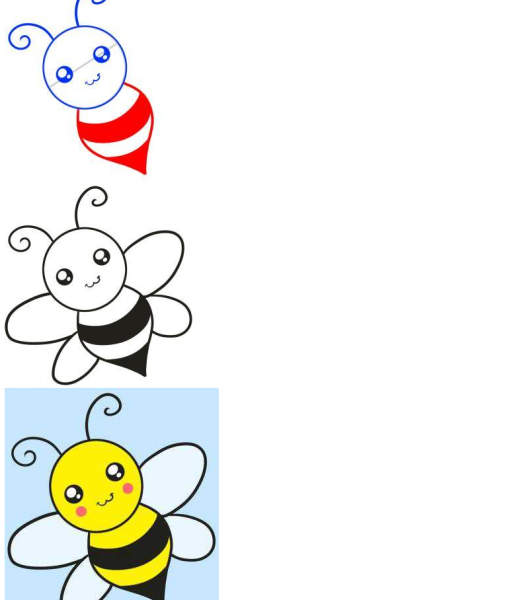 Как нарисовать пчелу