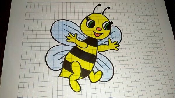 Пчела рисунок легкий
