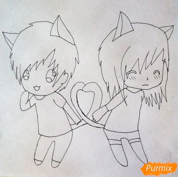 Поцелуй рисунок