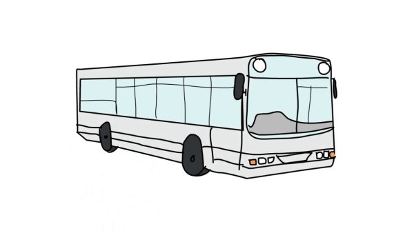 Автобус карандашом
