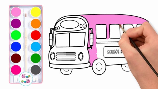 Автобус пошагово для детей
