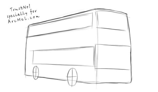 Автобус карандашом легко