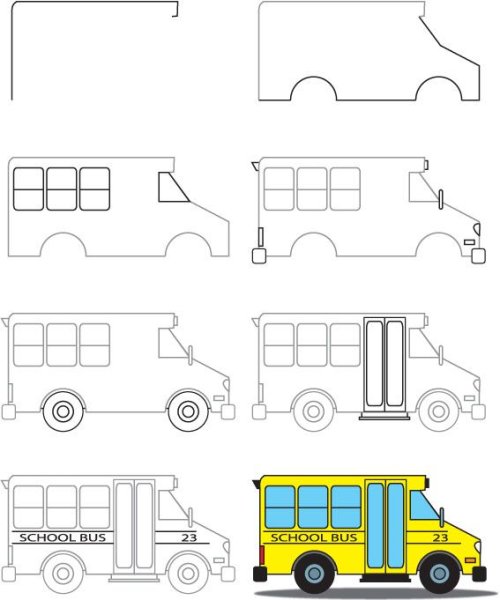 Рисование автобус