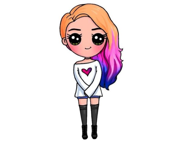 Милые рисунки легкие девочки