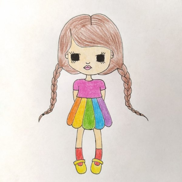 Рисунки для срисовки девочки легко