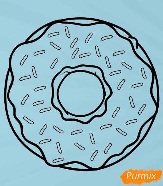 Пончик рисунок