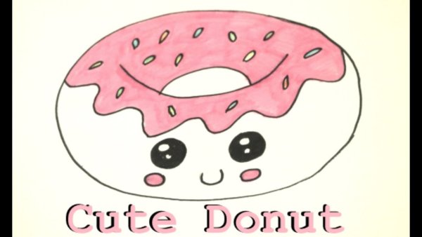 Срисовка пончик лёгких