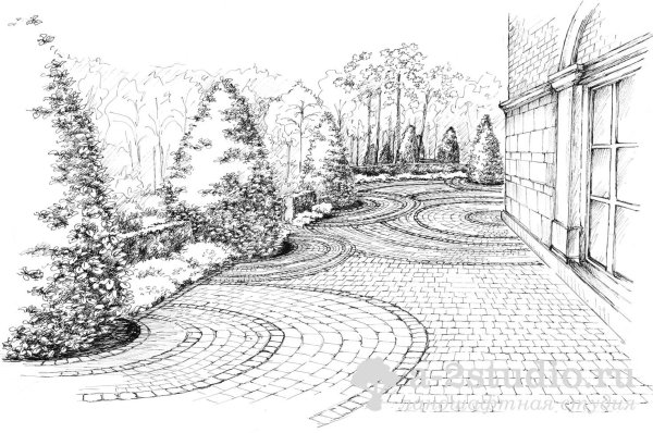 Ландшафт рисунок