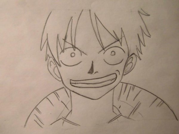 Ван Пис Луффи нарисовать легко