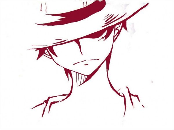 Монки д Луффи арт карандашом