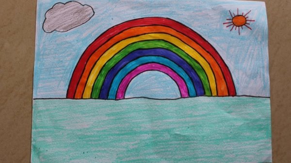 Радуга пошаговое рисование