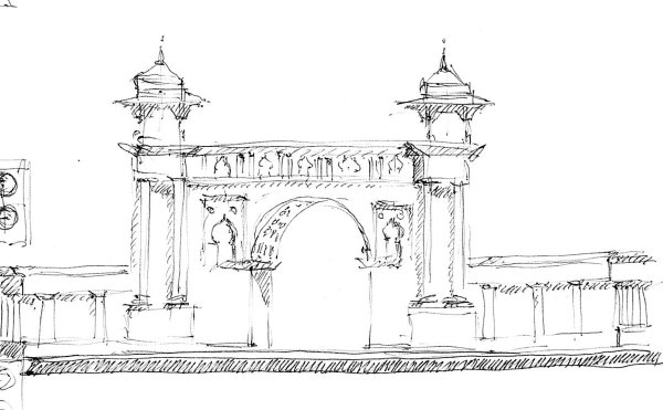 Знаменский собор Курск карандашом