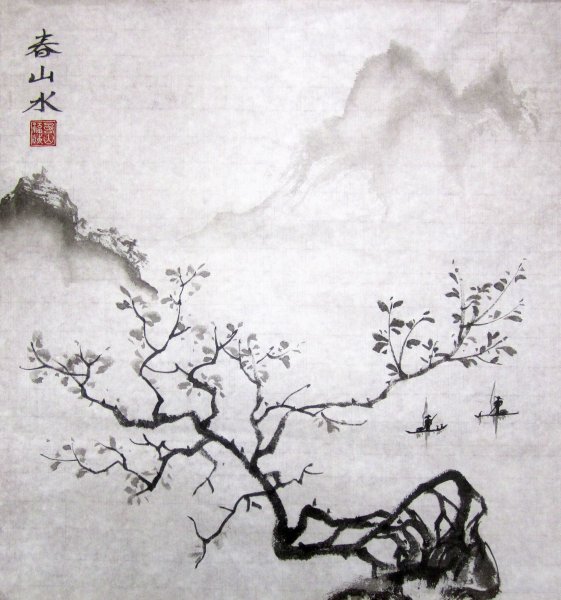 Сакура рисунок карандашом