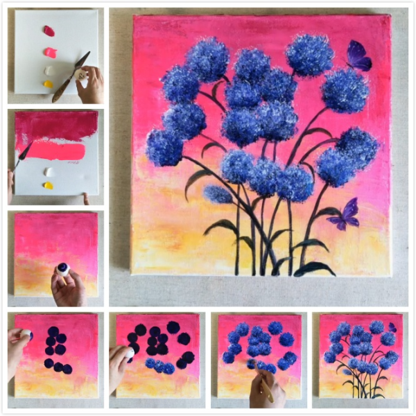 Рисунки акрилом на холсте