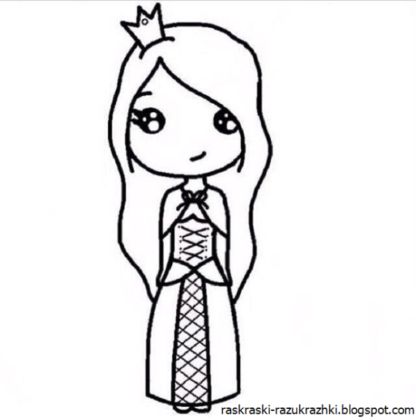 Рисунки для срисовки и раскраски для девочек