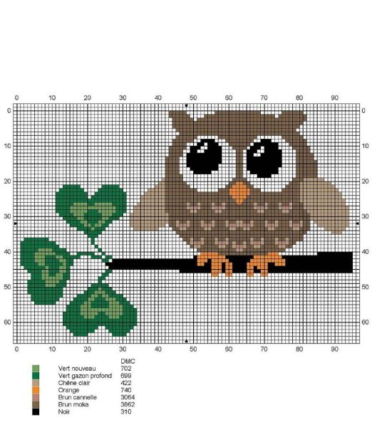 Схема для вышивания крестиком сердечко