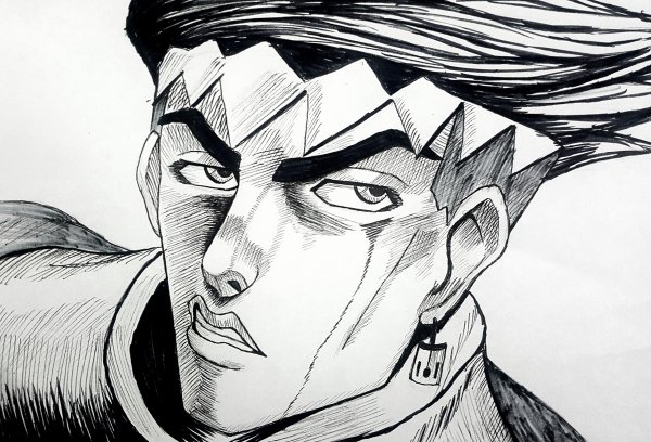 Джоджо рисунок ручкой