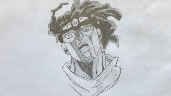 Поэтапный рисунок Джоджо