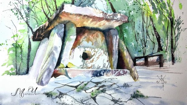 Плиточный дольмен раскраска