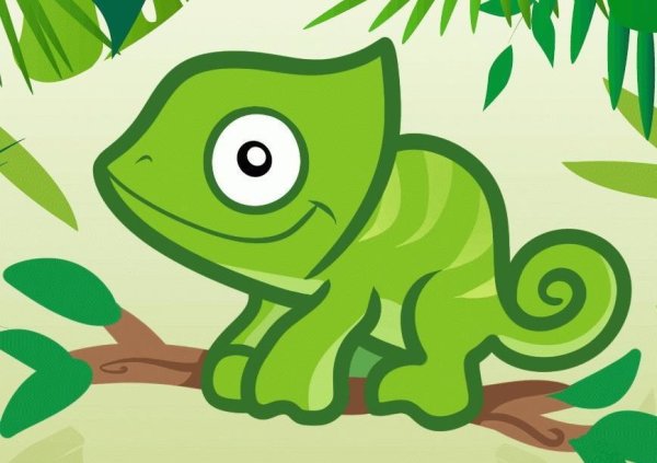 Хамелеон рисунок