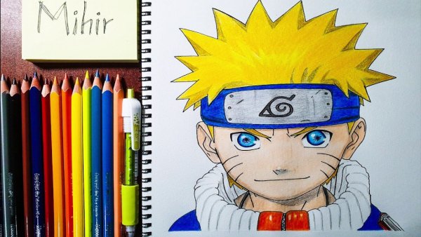 Наруто рисунок пошагово