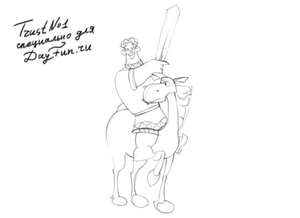 Алёша Попович рисунок карандашом