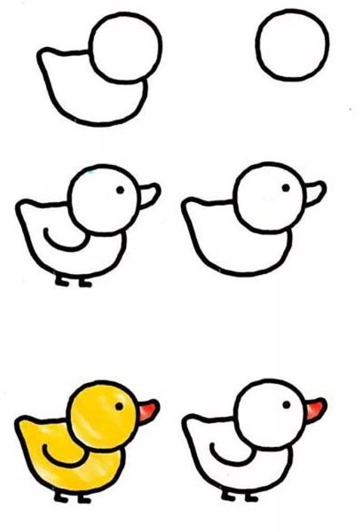 Утенок раскраска