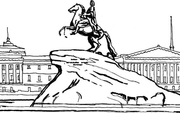 Памятник медный всадник Санкт-Петербург для детей
