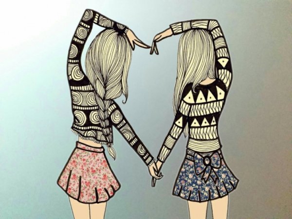 Лёгкие рисунки для подруг