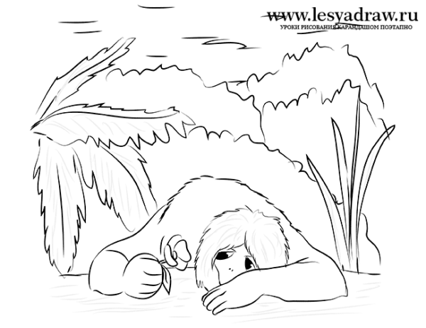 Рисунок к сказке Аленький цветочек