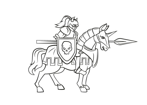 Рыцарский турнир раскраска