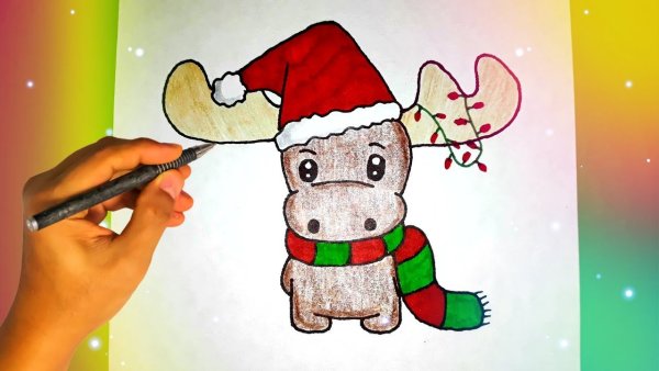 Новогодние рисунки несложные