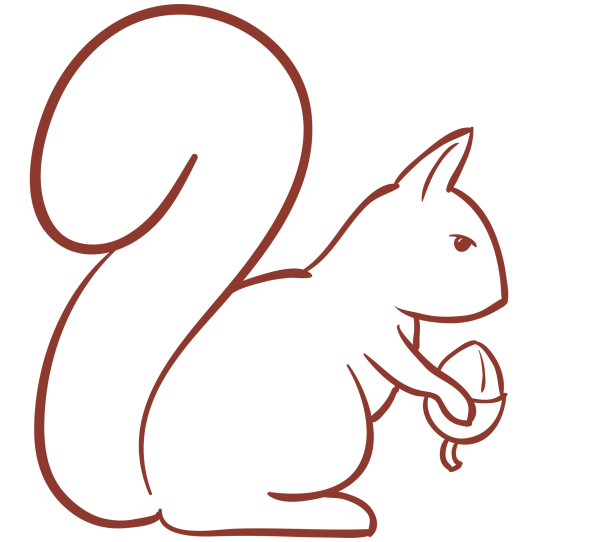 Рисунок белки для детей