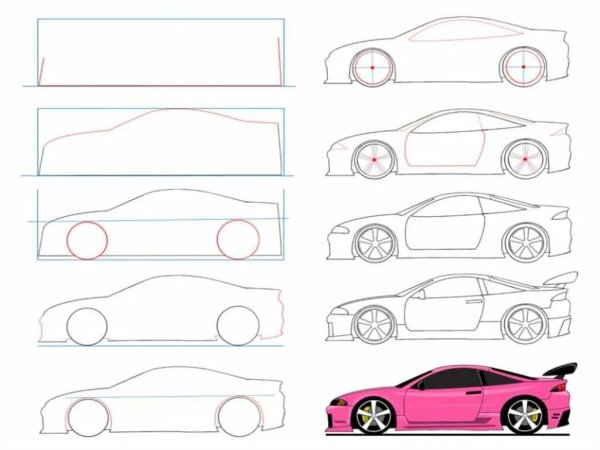 Порше 911 рисунок